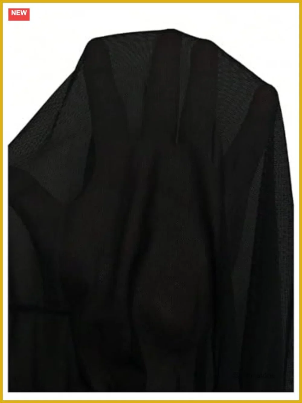 Sheer Mesh Tie Front Long Sleeve Swimsuit Cover Up Top